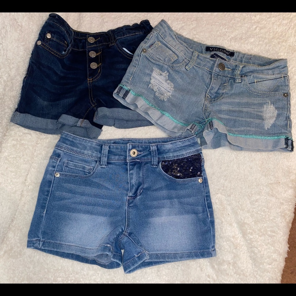 Girls Size 8 Jean Shorts Lot of 3 Arizona & VIGOSS